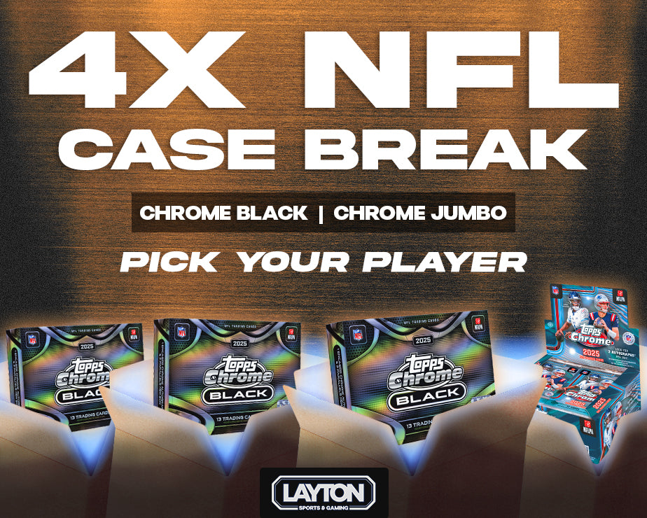 4x Case Break NFL - 2025 Topps Chrome Black Hobby & Topps Chrome
