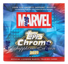 Load image into Gallery viewer, 2025 Topps Marvel Chrome Sapphire Edition Box
