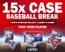 Load image into Gallery viewer, 10x Case Break - 2026 Topps Chrome Baseball Delight, Jumbo &amp; Hobby #1 - PICK YOUR PLAYER
