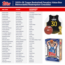 Load image into Gallery viewer, 2025/26 Topps Basketball Fanatics Exclusive Value 20 Box Break #4 - RANDOM TEAMS
