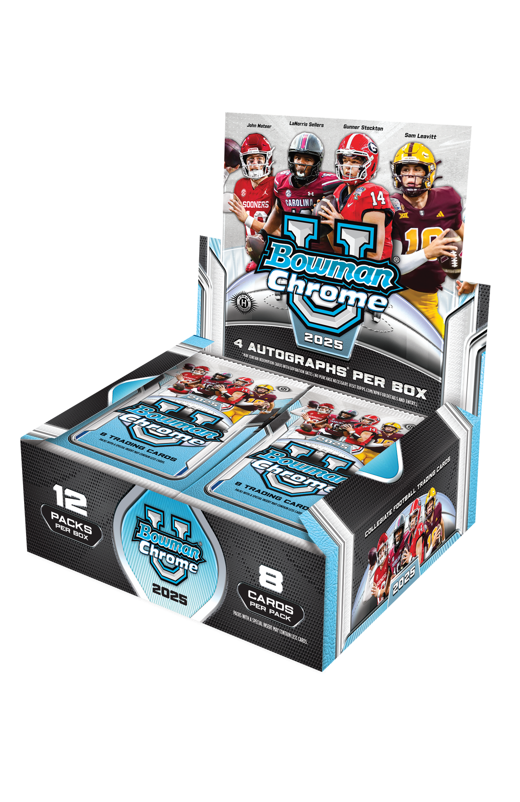 2025 Bowman Chrome University Football Jumbo 8 Box Case Break #5 - PICK YOUR TEAM