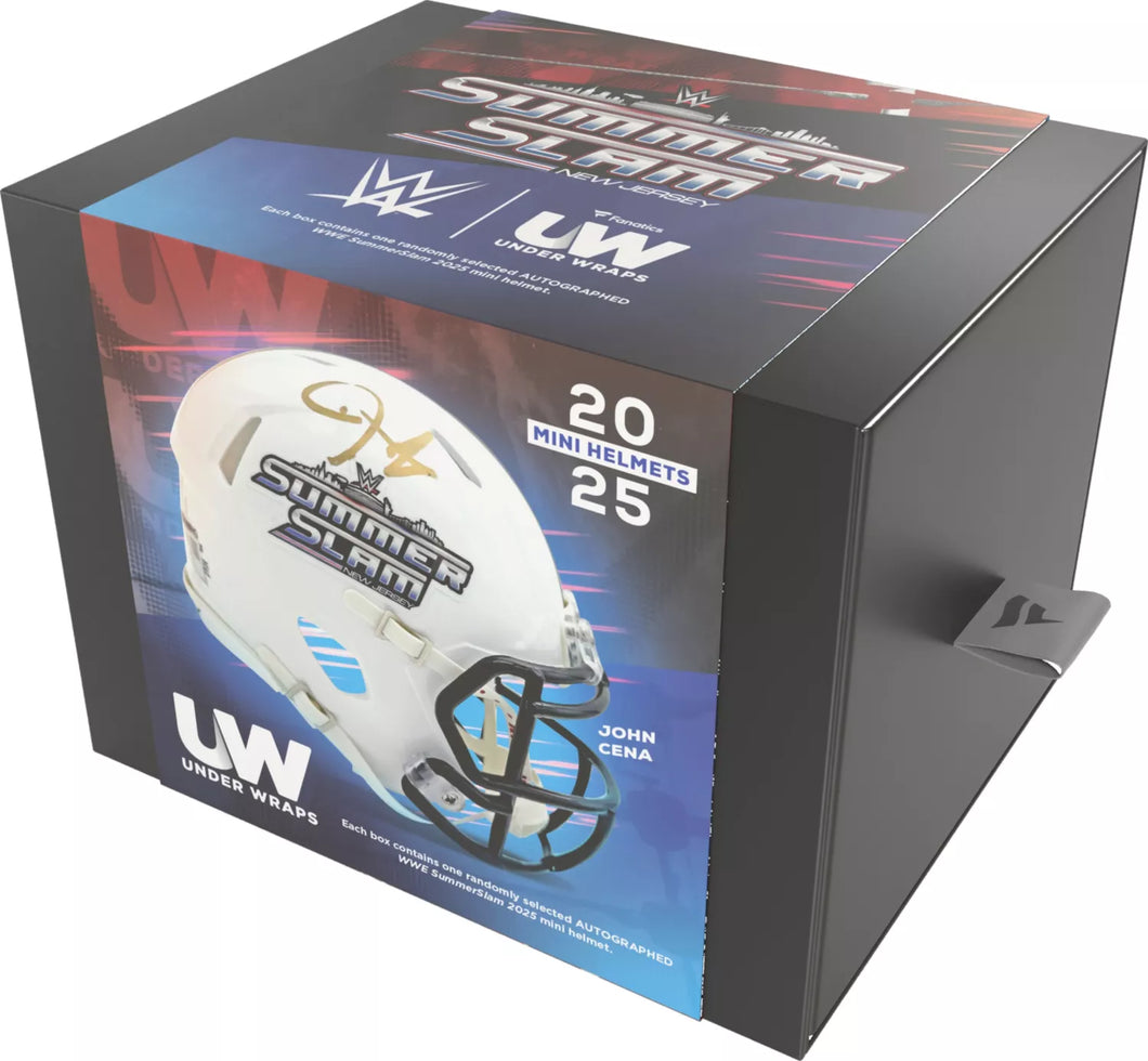 2025 Fanatics Under Wraps WWE Signed Mini Helmet Box 10 Box Case Break #3 - RANDOM WRESTLER STYLE