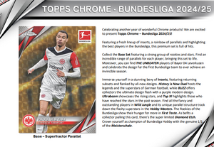 2024/25 Topps Chrome Bundesliga Soccer Hobby 12 Box Case Break #3 - PICK YOUR TEAM