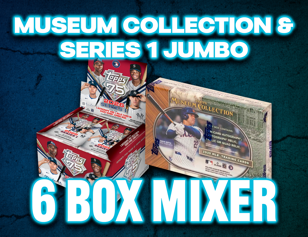 2025 Topps Museum Collection & 2026 Series 1 Jumbo 6 Box Baseball