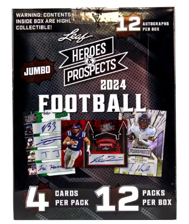 2024 Leaf Heroes & Prospects Football Jumbo Box