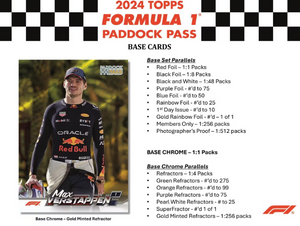 2024 Topps Paddock Pass Formula 1 Hobby 4 Box Break #10 - RANDOM DRIVER