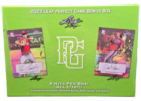 2023 Leaf Perfect Game National Showcase Baseball Bonus Box