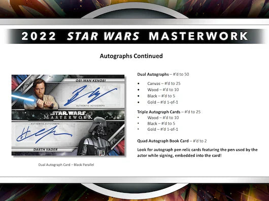 2022 Topps Star Wars Masterwork Hobby 8 Box Case Break #30 - RANDOM MINI BOX STYLE