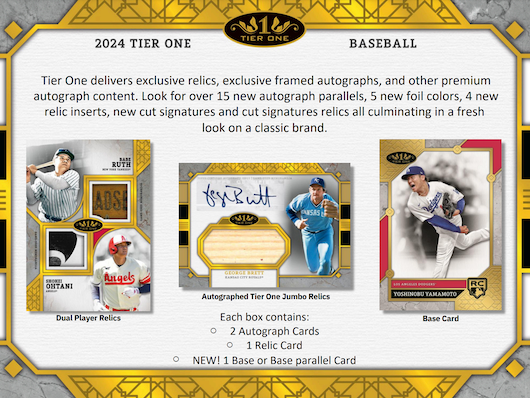 2024 Topps Tier One Baseball Hobby Box