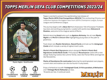 Load image into Gallery viewer, 2023/24 Topps UEFA Club Competitions Merlin Chrome Soccer Blaster Box
