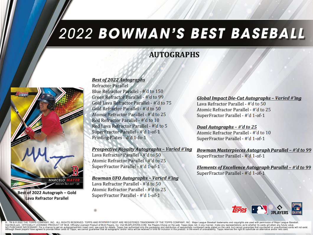 2022 Bowman's Best Baseball Hobby Box