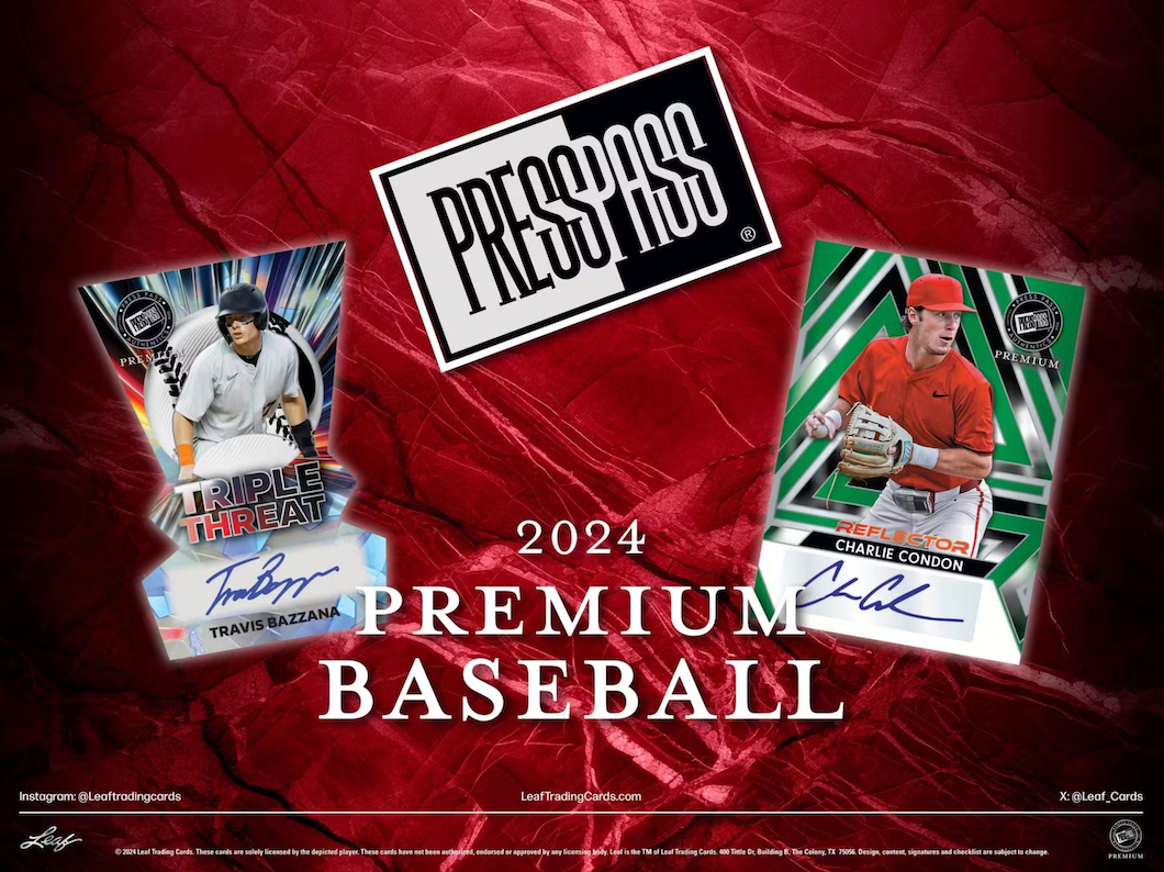 2024 Leaf Press Pass Premium Baseball Hobby Box