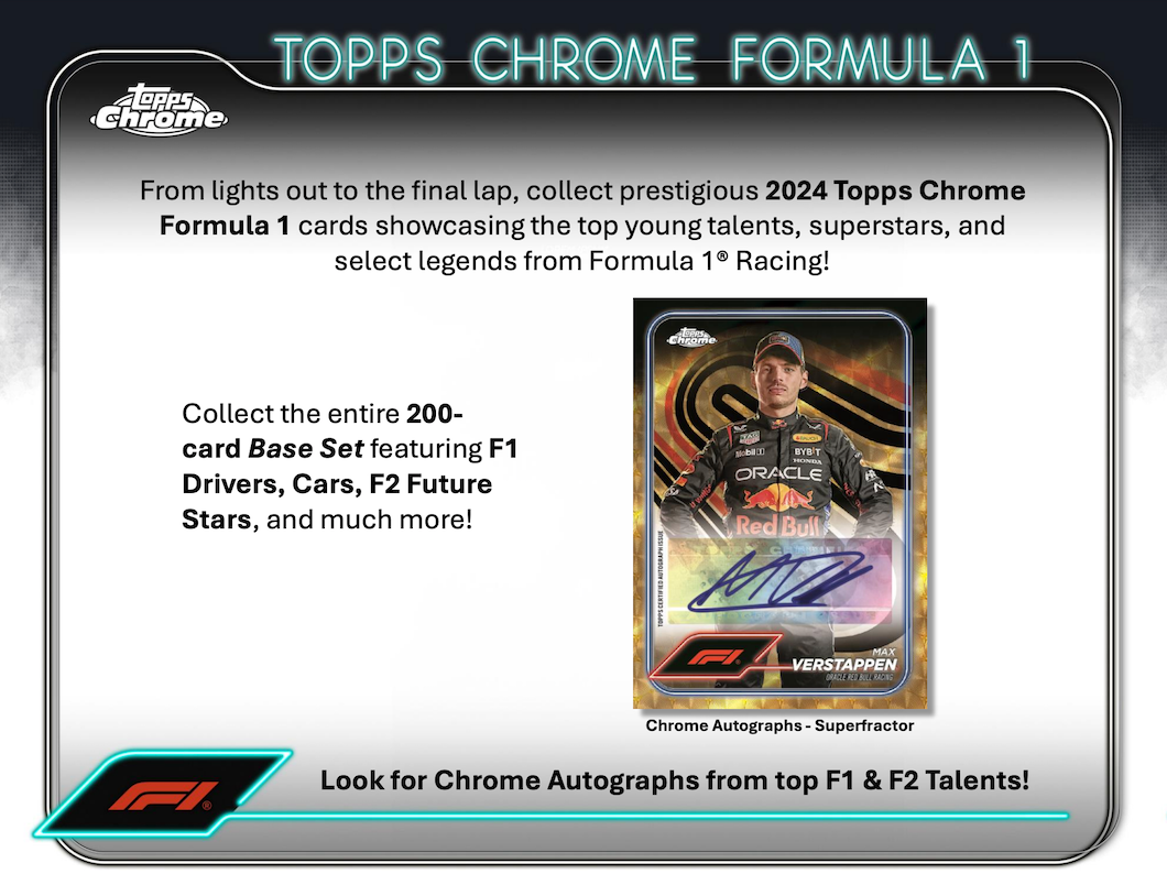 2024 Topps Chrome Formula 1 Racing Hobby Box Layton Sports Cards