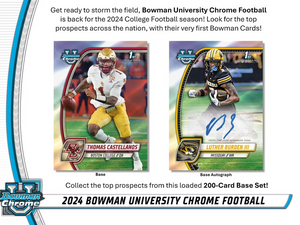 2024 Bowman Chrome University Football Jumbo 12 Box Case Break #6 - RANDOM TEAMS