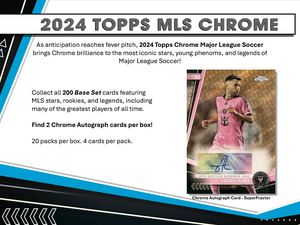 2024 Topps Chrome MLS Soccer Hobby 6 Box Half Case Break #1 - RANDOM TEAMS