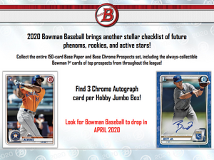 2020 Bowman Baseball Jumbo HTA Box