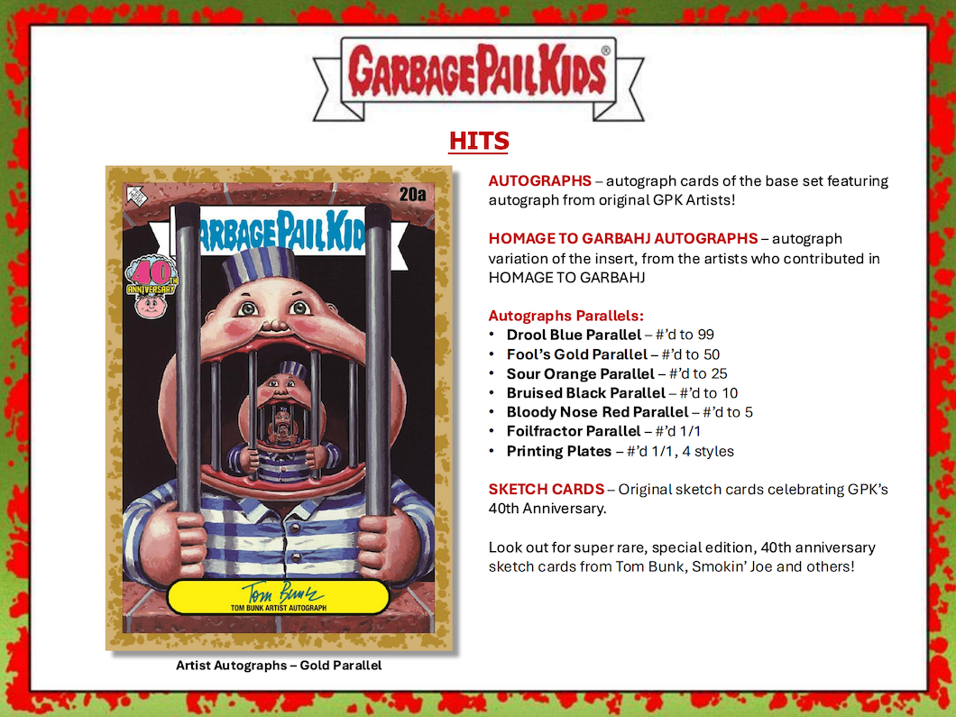 2025 Topps Garbage Pail Kids: Worst of GPK 40th Anniv. Hobby 5 Box Break #1 - RANDOM PACK STYLE (2 PACKS/SPOT)