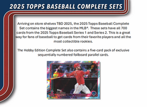 2025 Topps Complete Baseball Factory Set - Hobby