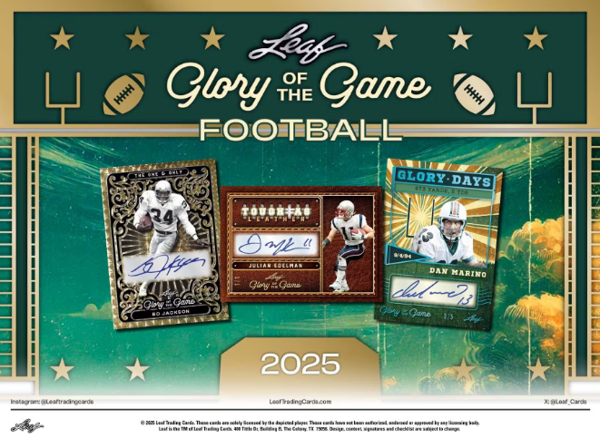 2025 Leaf Glory of the Game Football Hobby 10 Box Case Break #4 - RANDOM DIVISIONS