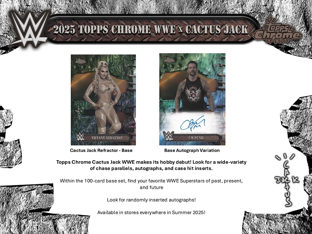 2025 Topps Chrome WWE x Cactus Jack 12 Box Case Break #4 - PICK YOUR WRESTLER