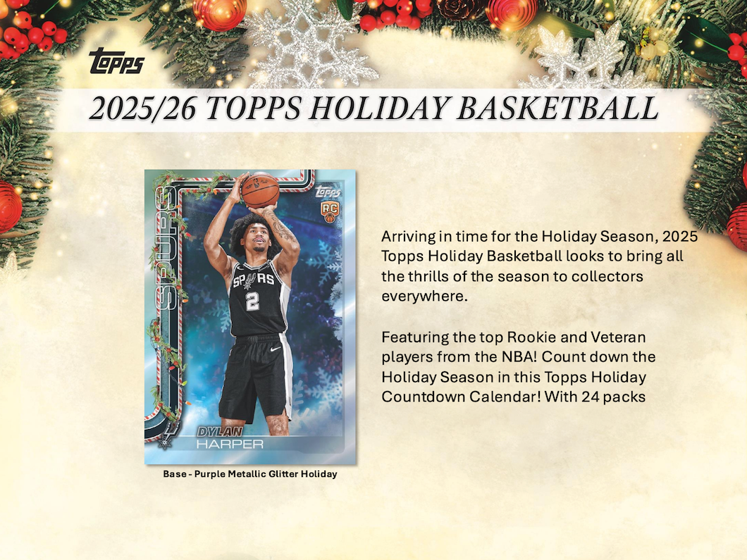 2025/26 Topps Holiday Basketball Countdown Calendar