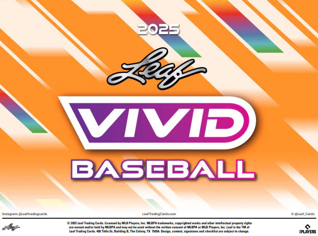 2025 Leaf Vivid Baseball Jumbo Box