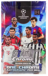 2023/24 Topps UEFA Club Competitions Stadium Club Chrome Soccer Hobby Box