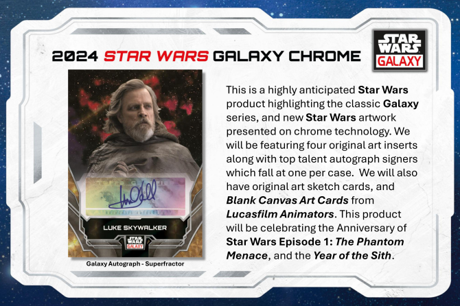 2024 Topps Star Wars Galaxy Chrome Hobby 6 Box Half Case #13 - PICK YOUR LETTER