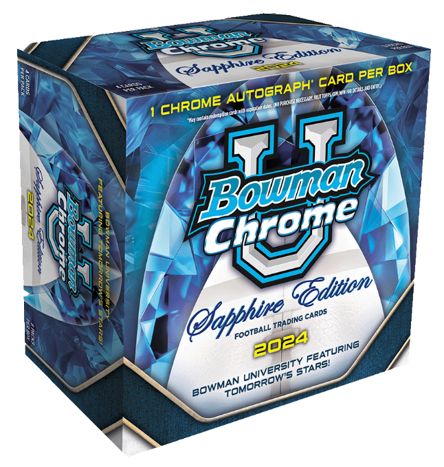 2024 Bowman Chrome University Football Sapphire Edition Box