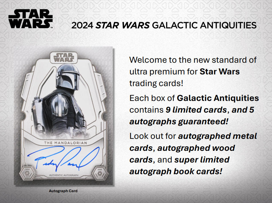 2024 Topps Star Wars Galactic Antiquities Hobby Case Break #13 - RANDOM CARD STYLE