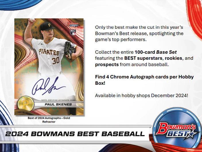 2024 Bowman's Best Baseball Hobby 8 Box Case Break #51 - RANDOM TEAMS