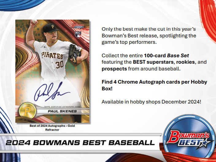 2024 Bowman's Best Baseball Hobby 8 Box Case Break #1 - PICK YOUR TEAM