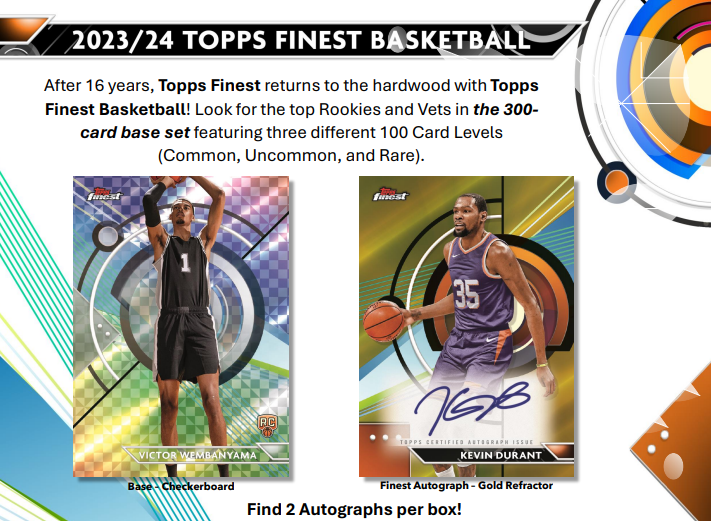 2023/24 Topps Finest Basketball Breaker's Delight 10 Box Case Break #13 - RANDOM TEAMS