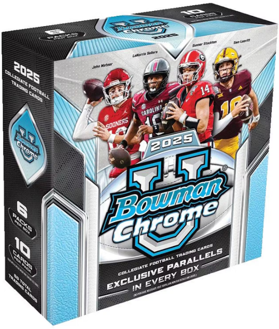 2025 Bowman Chrome University Football Mega Box (BLACK FRIDAY SPECIAL!)