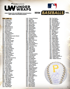 2026 Fanatics Under Wraps MLB Baseballs Vol. I - 12 Box Case Break