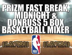 Prizm Fast Break, Midnight & Donruss 5 Box Basketball Mixer #1 - RANDOM TEAMS