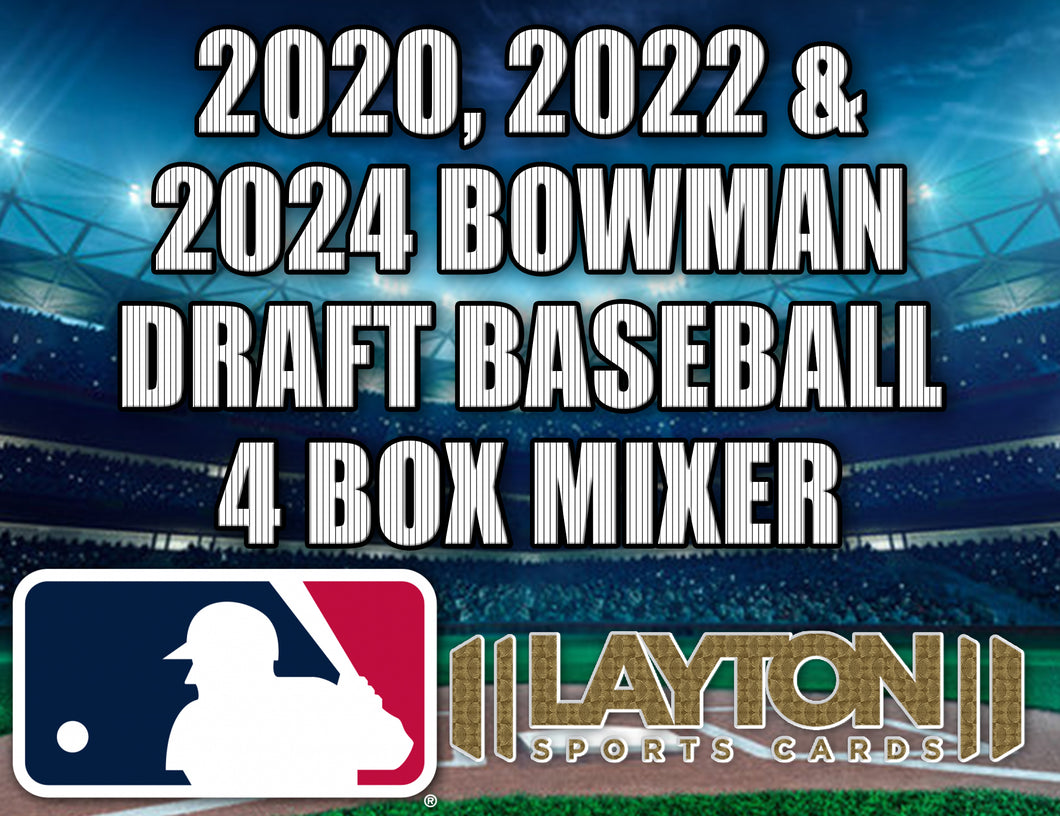 2020, 2022 & 2024 Bowman Draft Baseball 4 Box Mixer #1 - RANDOM TEAMS