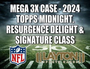 Mega 3x Case NFL - 2024 Topps Midnight, Resurgence Delight & Signature Class Hobby #1 - RANDOM TEAMS