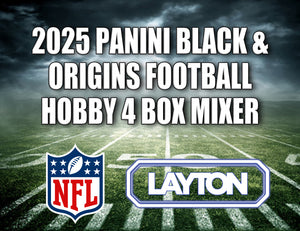 2025 Panini Black & Origins Football Hobby 4 Box Mixer #1 - RANDOM TEAMS