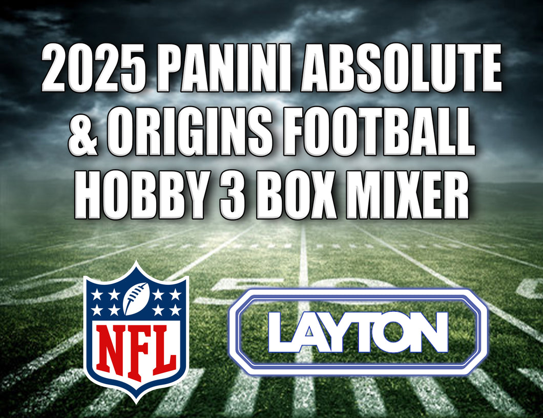 ON THE FLY - 2025 Panini Absolute & Origins Football Hobby 3 Box Mixer #1 - RANDOM DIVISIONS