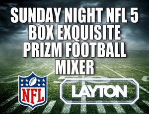 Sunday Night NFL 5 Box Exquisite Prizm Football Mixer - RANDOM TEAMS
