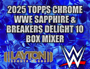 2025 Topps Chrome WWE Sapphire & Breakers Delight 10 Box Mixer #5 - RANDOM WRESTLER