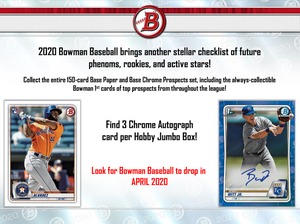 2020 Bowman Baseball Jumbo HTA Box